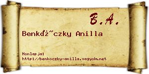 Benkóczky Anilla névjegykártya